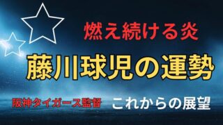 藤川球児の運勢｜プロ野球阪神タイガース監督としての未来と展望を占う