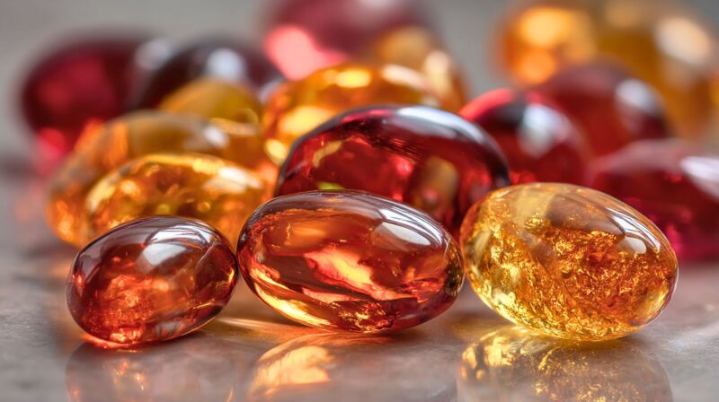 獅子座の自信・輝き・太陽エネルギーを象徴するゴールド系の石イメージ